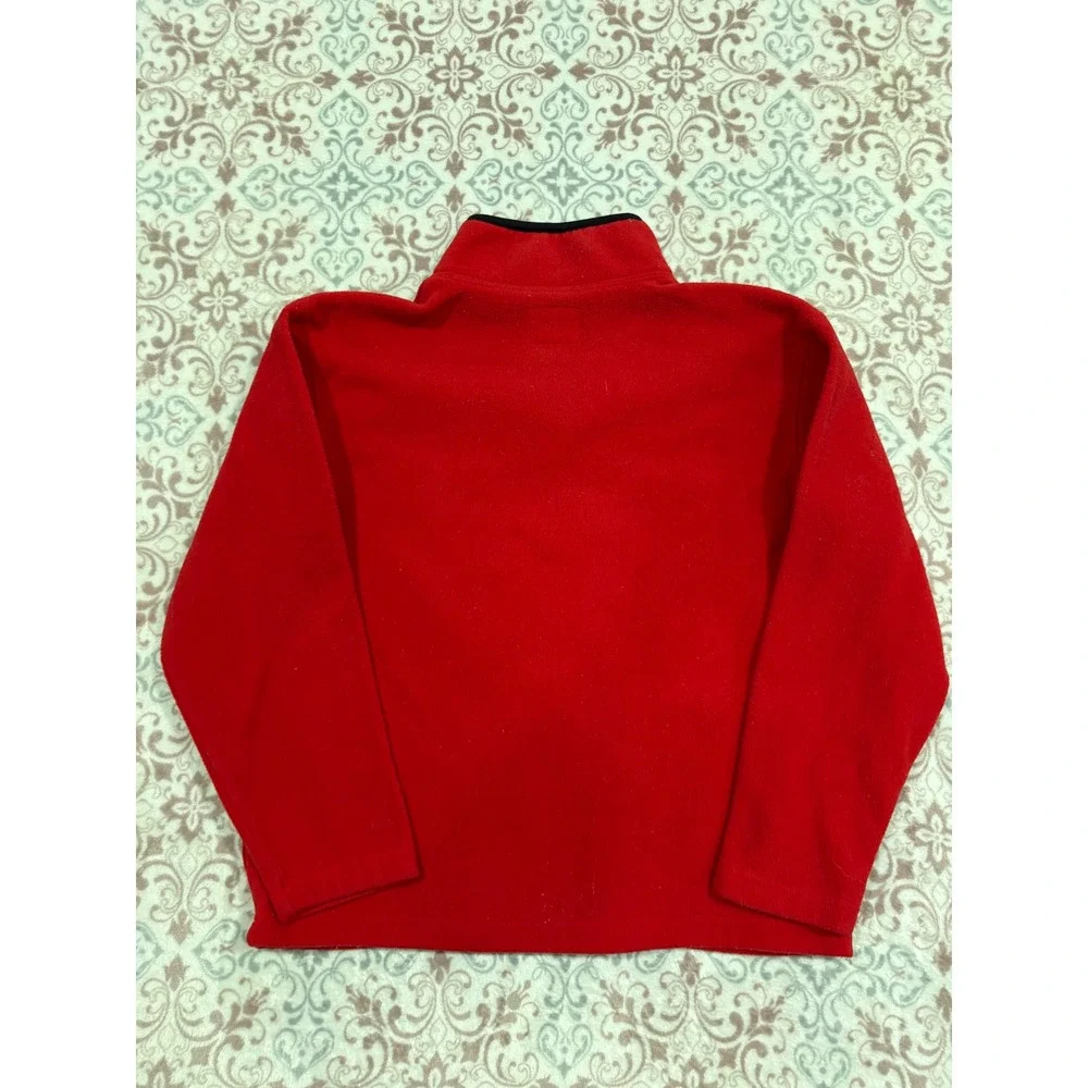 Old Navy Boys Red Fleece Quarter Zip Pullover Collegiate Sweatshirt Large 10-12